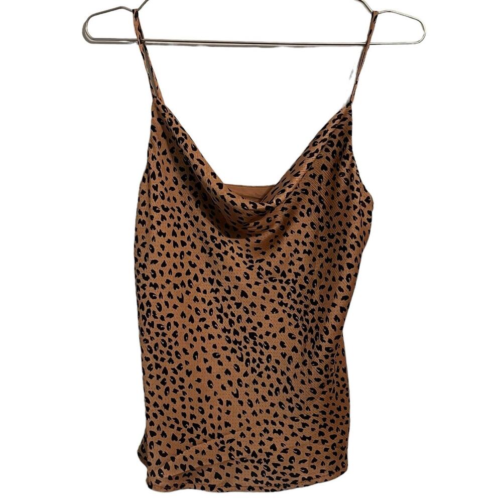 Heartloom Womens Caramel and Black Animal Print Tank XS